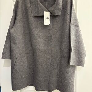 Eileen Fisher Charcoal Cape Jacket